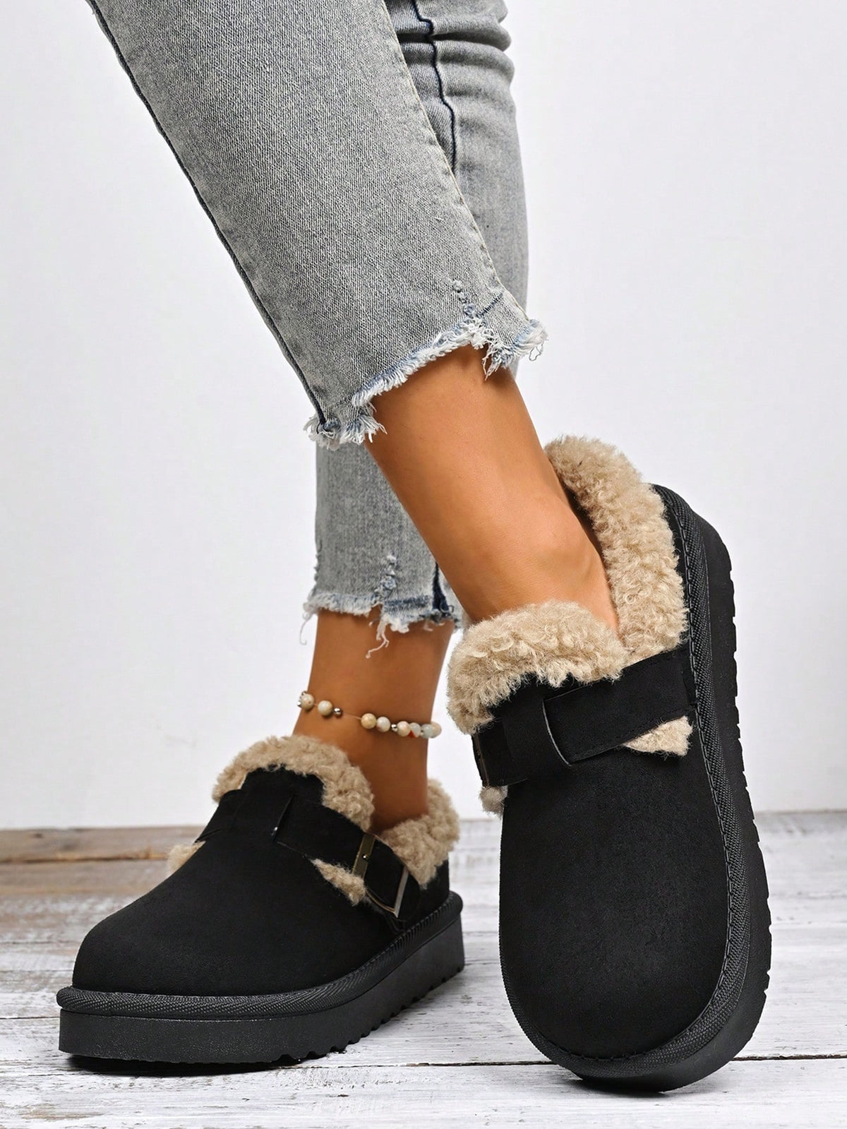 Women's Thick Sole Anti-Slip Snow Boots, Warm And Comfortable Casual Fashion