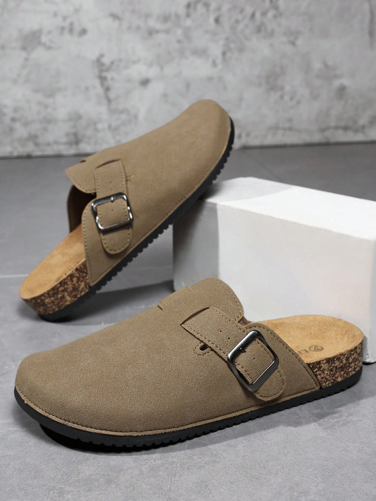 Men's Slip-On Mule Sandals, Soft Wood Casual Slippers